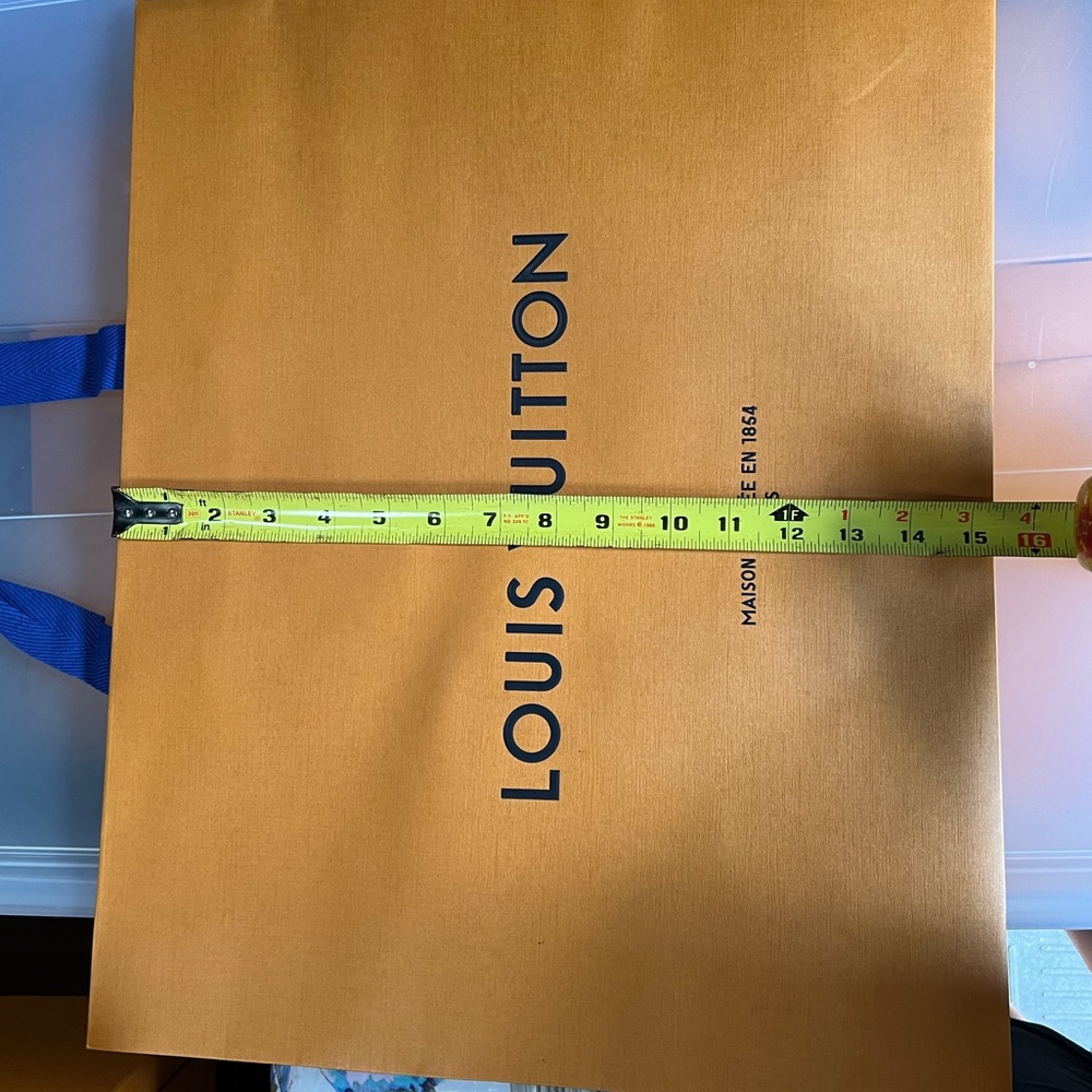 Louis Vuitton shopping bag.